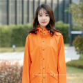 Manufacturer Custom Polyester Long Womens Rain Jacket Waterproof